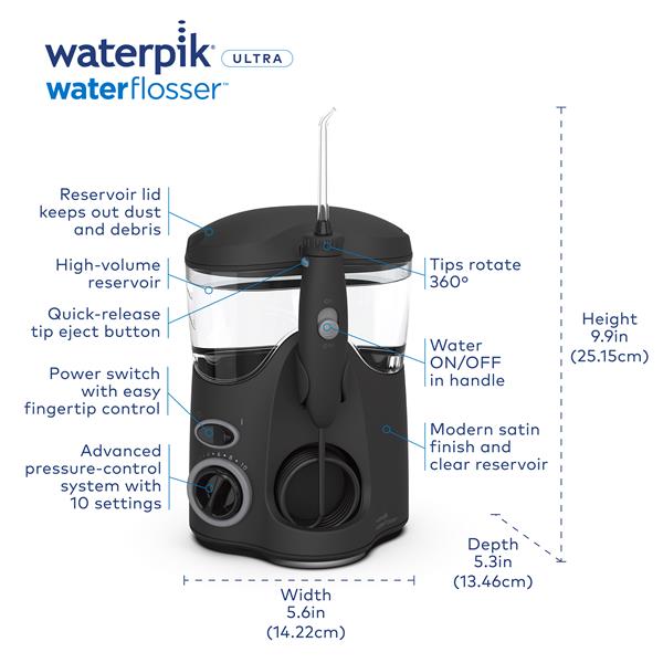 Black Waterpik™ Ultra Water Flosser - Image 2