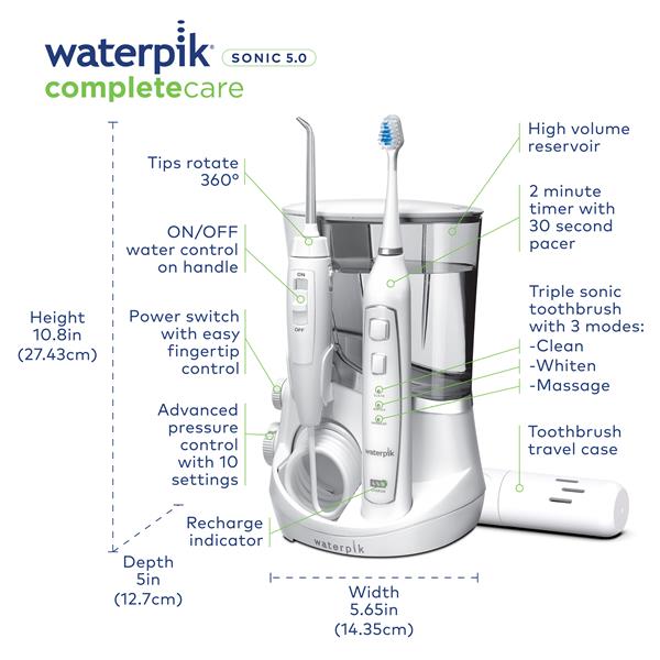 White Waterpik™ Complete Care 5.0 Combo - Image 2